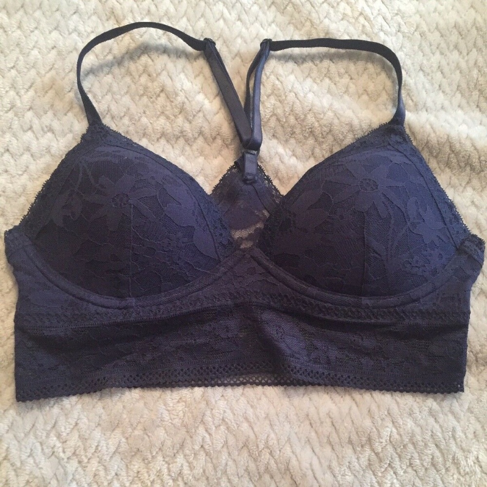 Victoria Secret Pink Floral Lace Bralette Small